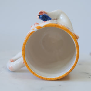 Lady Mug with Bird Friend