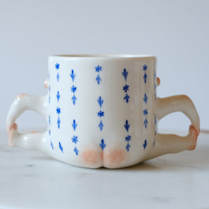 Blue and White Lady Mug