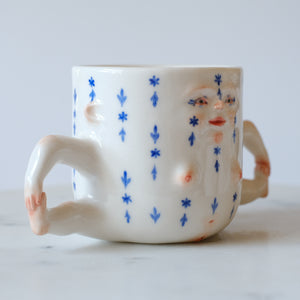 Blue and White Lady Mug