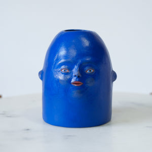 Blue Face Vase