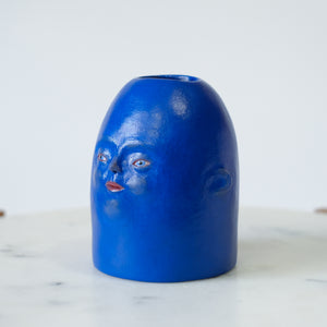 Blue Face Vase