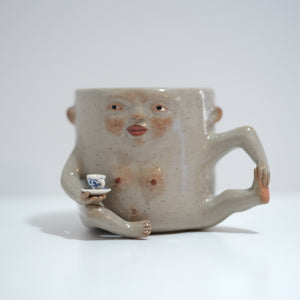 Tea Friend Brown Lady Mug