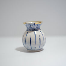 Load image into Gallery viewer, Blue and Gold Bud Vase